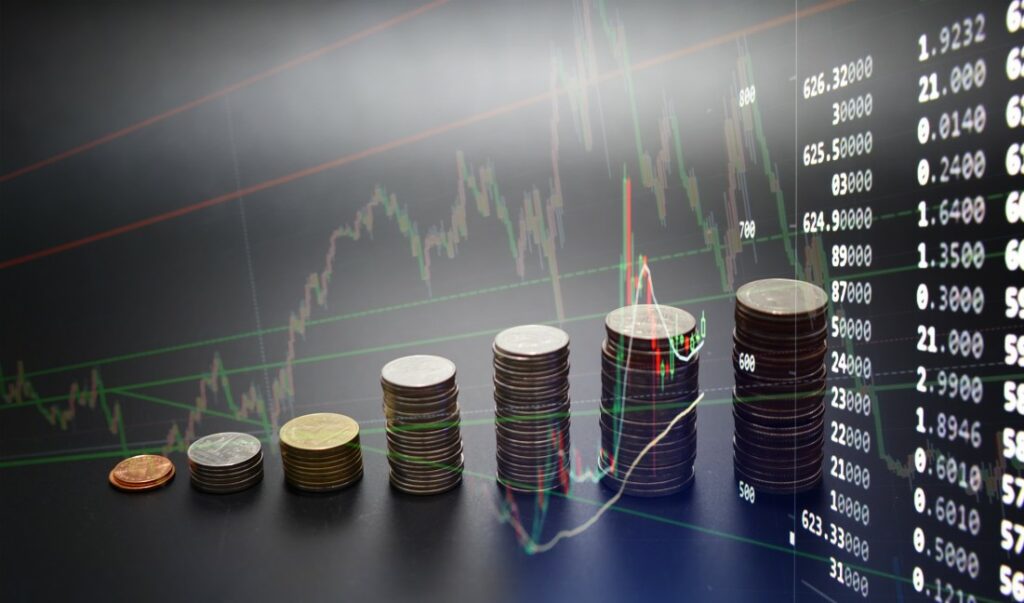 evasão de divisas - moedas e gráfico de cotação